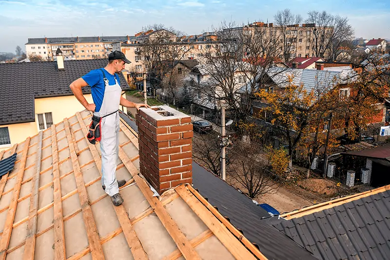 man ready for chimney repair